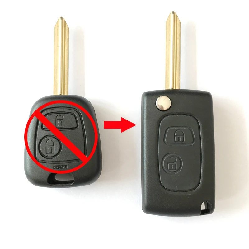 

Remodeling Flip Shell For Citoren 2 Buttons SX9 Remote Key