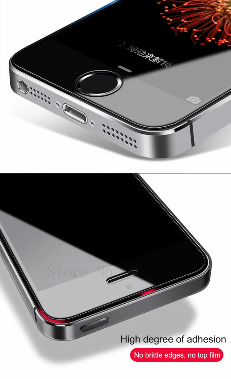 Переднее и заднее закаленное стекло для iPhone 5 5S SE Защитная пленка для экрана для Apple 5 5S SE 0,26 мм 2.5D прозрачное защитное стекло