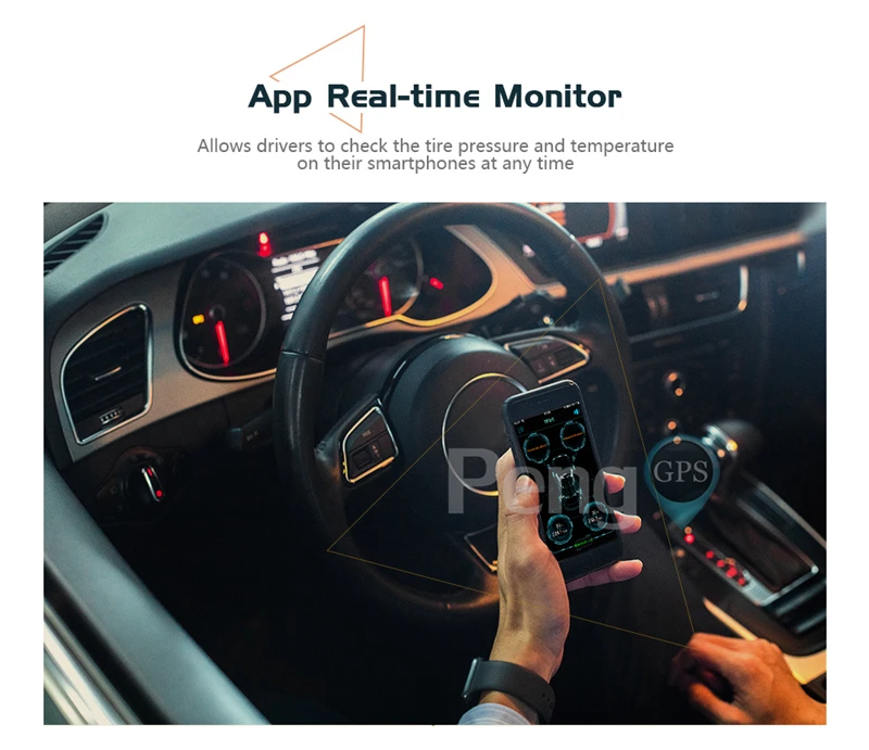 TPMS для Автомобильный dvd-плеер на основе Android gps навигационная автомобильная система контроля давления в шинах с 4 внутренними датчиками шин USB интерфейс