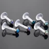 1PC PTFE Bioplast Opal Piercing Oreja Lip Rings Piercings Ear Tragus Cartilage Opal Labret Ring Piercings Body Jewelry Piercings ► Photo 2/6