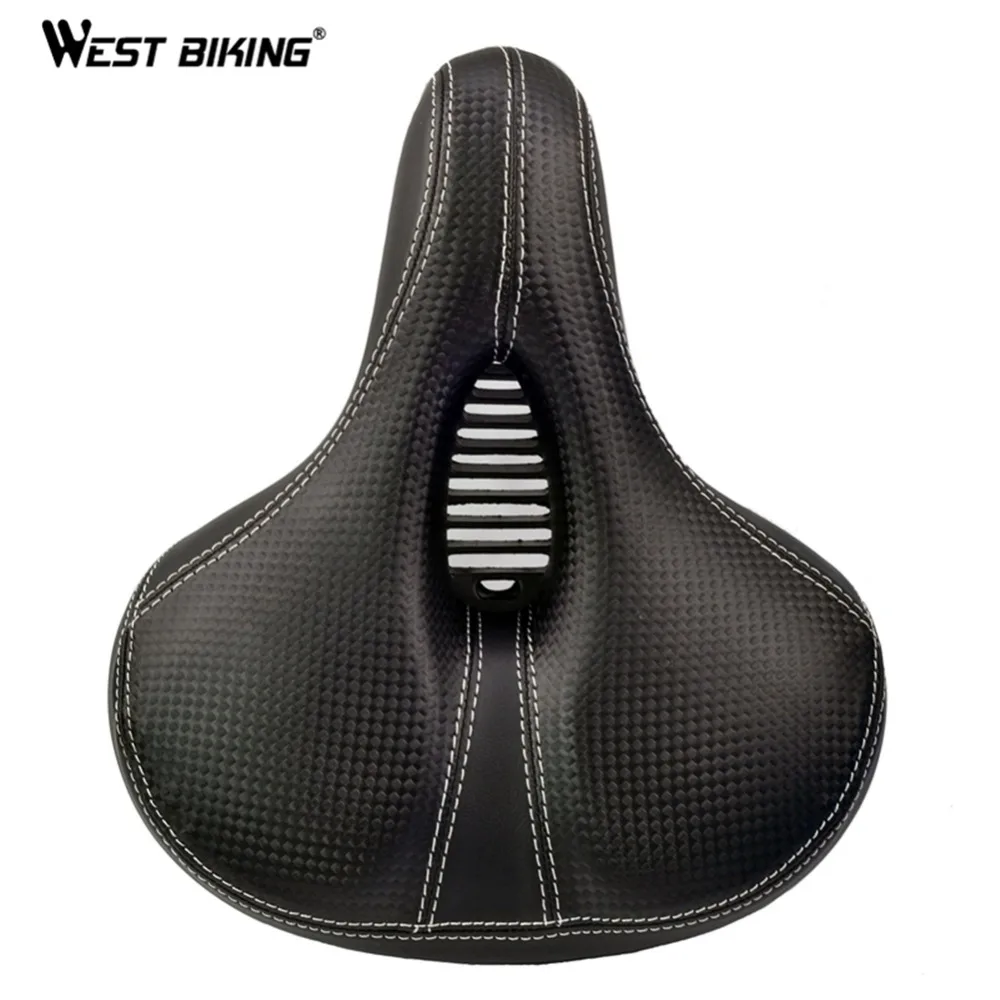 WEST BIKING Wide Big Bum Bike Saddle Professional Bicycle Cycling Seat