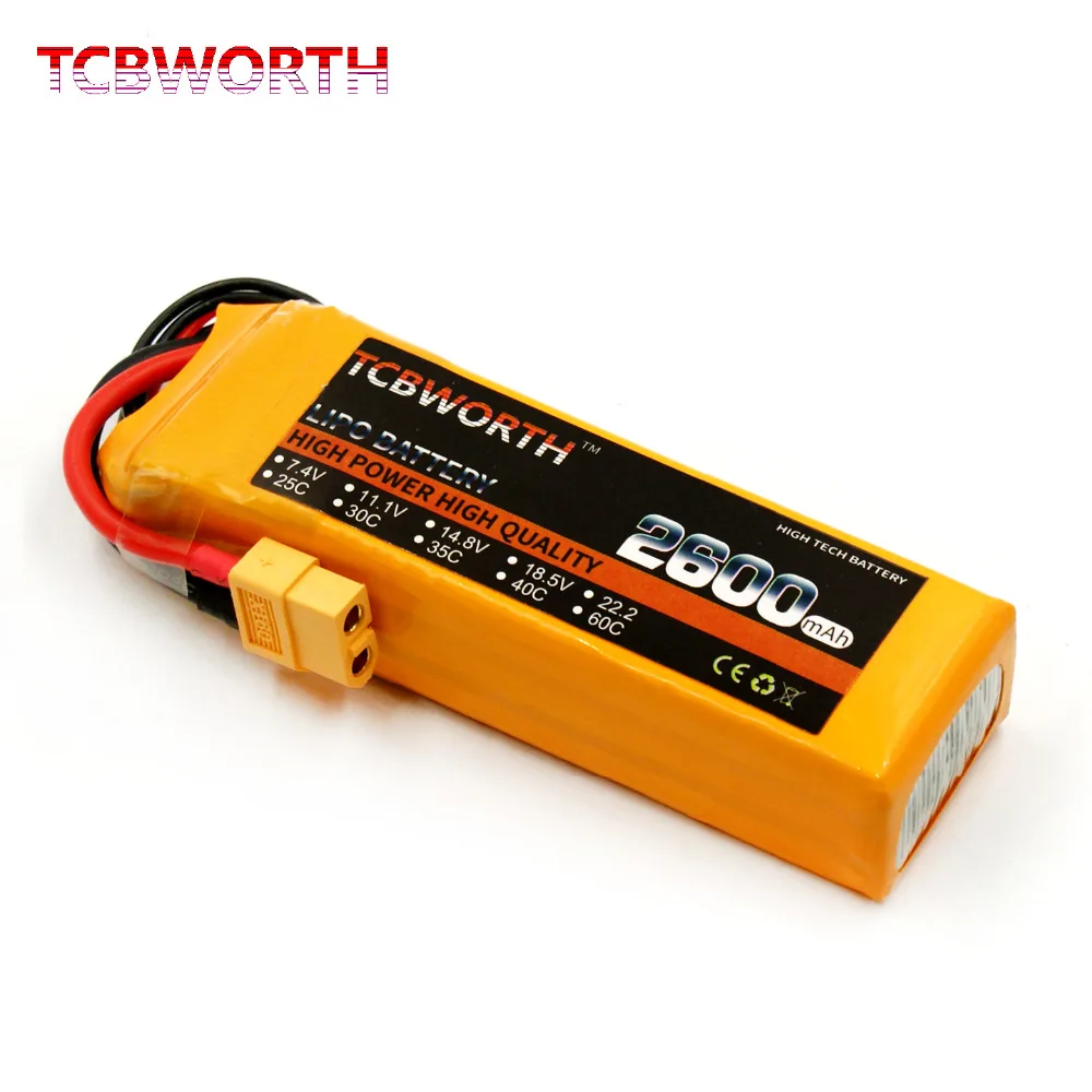 Аккумулятор TCBWORTH 3S RC LiPo 3S 11,1 V 2600mAh 40C для радиоуправляемого танка самолета автомобиля лодки 3S аккумуляторная батарея Акку