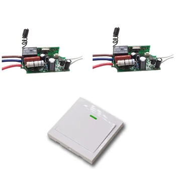 

2017 New 1CH RF Wireless Light Remote Control Switch 220V 2* Receiver+1* Wall Transmitter 315mhz 433mhz