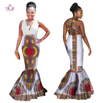 

Summer Dress Plus Size Women Clothing 6XL Dashiki Afria Style Sleeveless Sexy Backless Dress Bodycon Mermaid Maxi Dresses WY1327