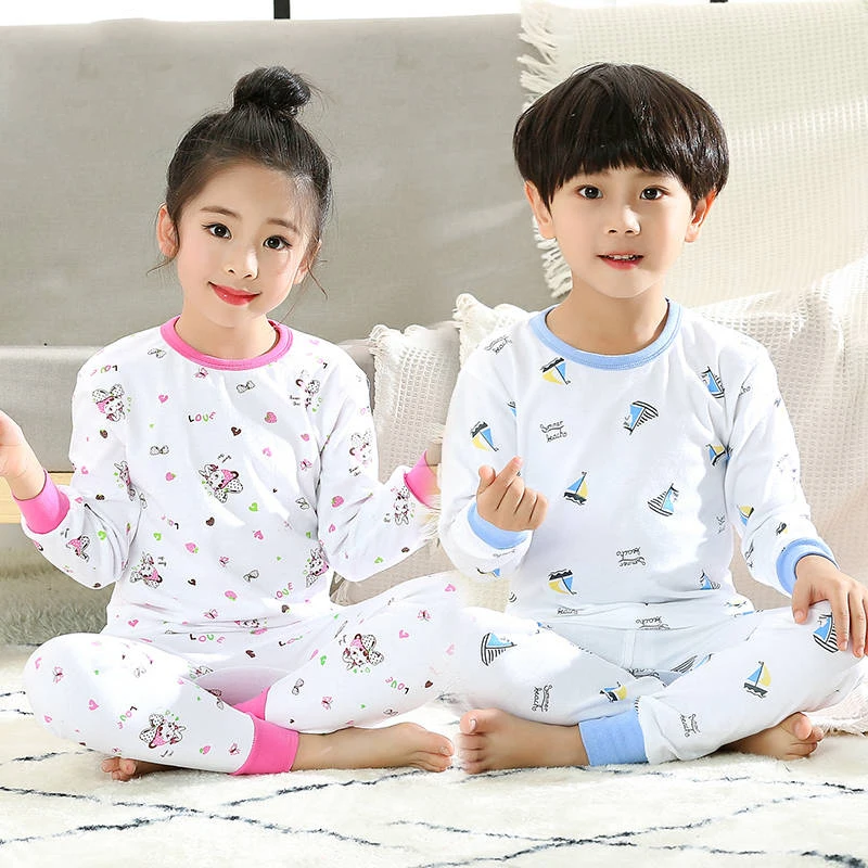 2019 new children's thermal underwear cotton children's autumn clothes