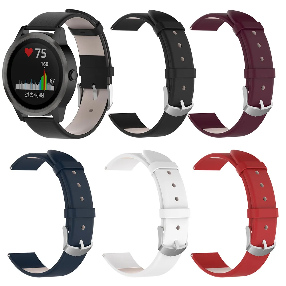 

Leather Bracelet For Garmin vivoactive 3 Watch Band Genuine Leather Watch Band Wrist Straps Bracelet New Fashion l1016#2