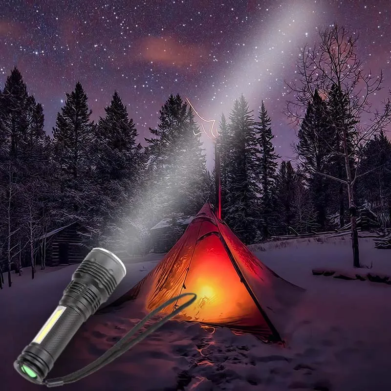 SANYI ZOOM фонарь светодиодный фонарик водонепроницаемый 3800LM XML T6 + COB портативный