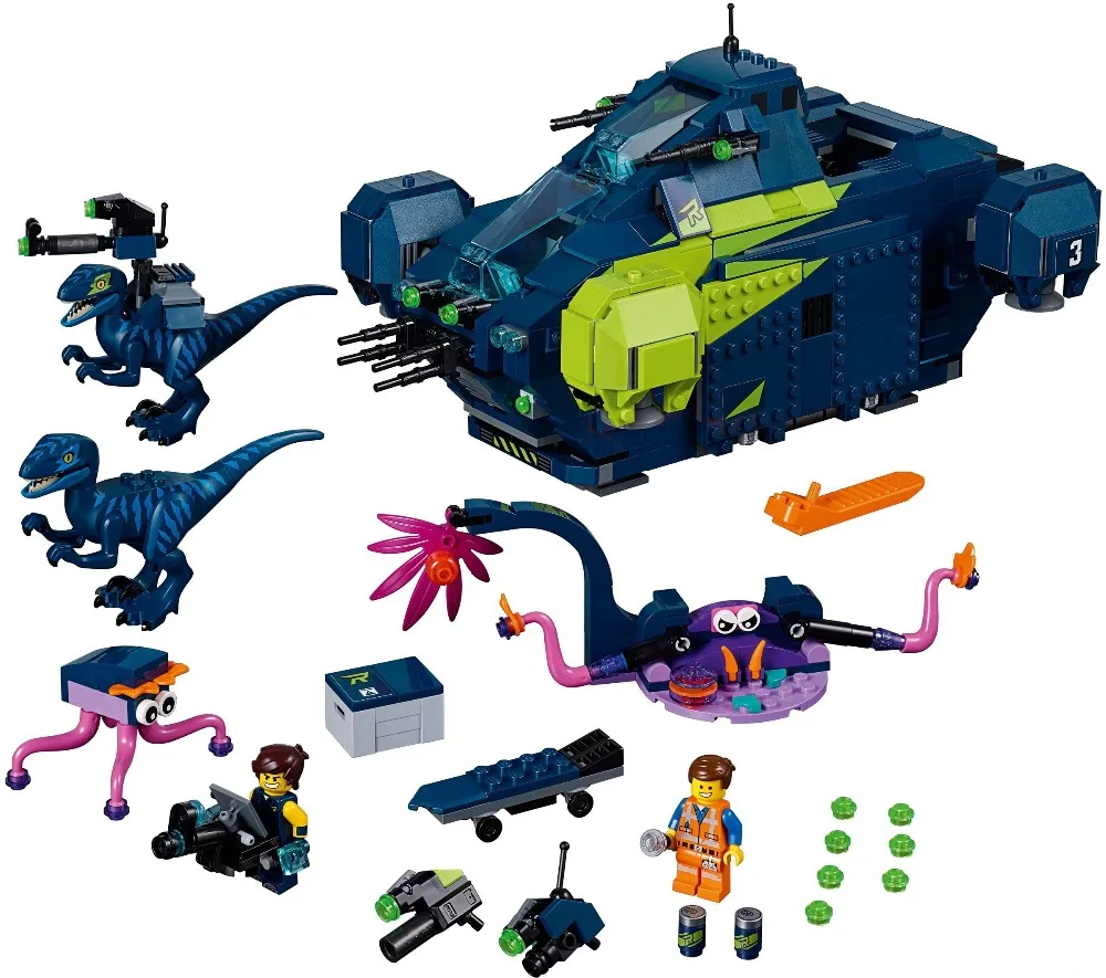 

70835 1325pcs Legoinglys Rex's Rexplorer Building Blocks Bricks Mayhem Movie Educational Toys Model Birthdays Gifts DIY