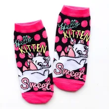 Носки с котом для взрослых, Носки с рисунком милого котенка для женщин, kawaii, короткие носки для женщин, 10 пар/партия