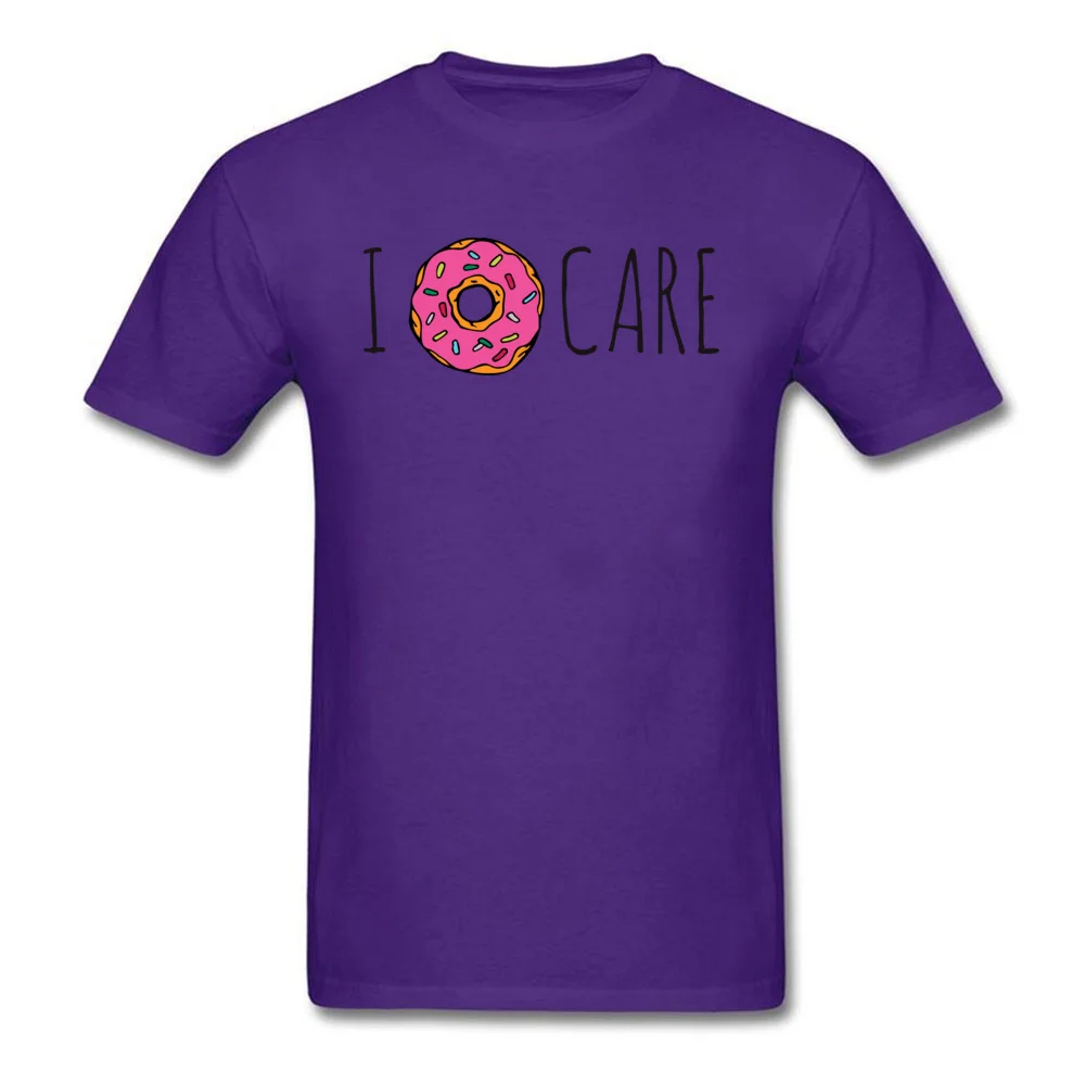 Personalized I Doughnut Care Men T-Shirt 2018 Hot Sale VALENTINE DAY Short Sleeve Round Neck 100% Cotton Tees Tops & Tees I Doughnut Care purple