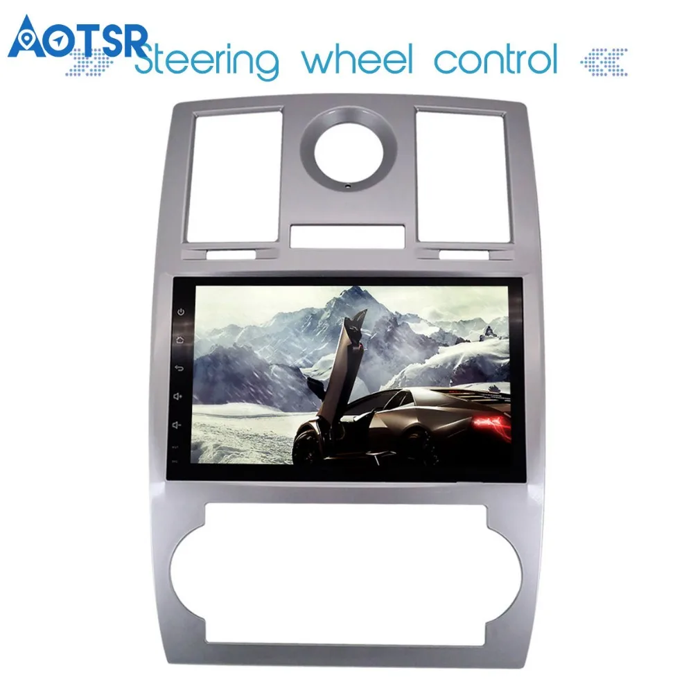 Discount Aotsr  9" HD Android 8.0 car GPS for Chrysler 300C 2000-2014 Car DVD Player with GPS 3G 4G WIFI BT SWC Navigation Radio Free Map 2
