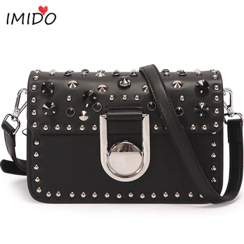 

Small flap bag rivet crossbody bag chic clutches luxury fashion female evening bags for women pu leather handbags fashion ladies