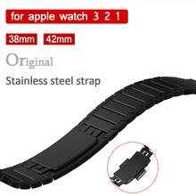 CRESTED Luxury Strap for Apple Watch band 42mm 44mm iWatch 4/3/2/1 40mm 38mm Stainless Steel Link Bracelet Wrist Belt Watchband crested original genuine strap for apple watch 4 band 44mm 40mm iwatch series 3 2 1 42mm 38mm stainless steel link bracelet belt