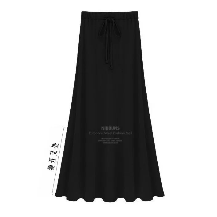 Женская хлопковая длинная юбка, новинка, Весенняя кружевная тонкая эластичная юбка макси