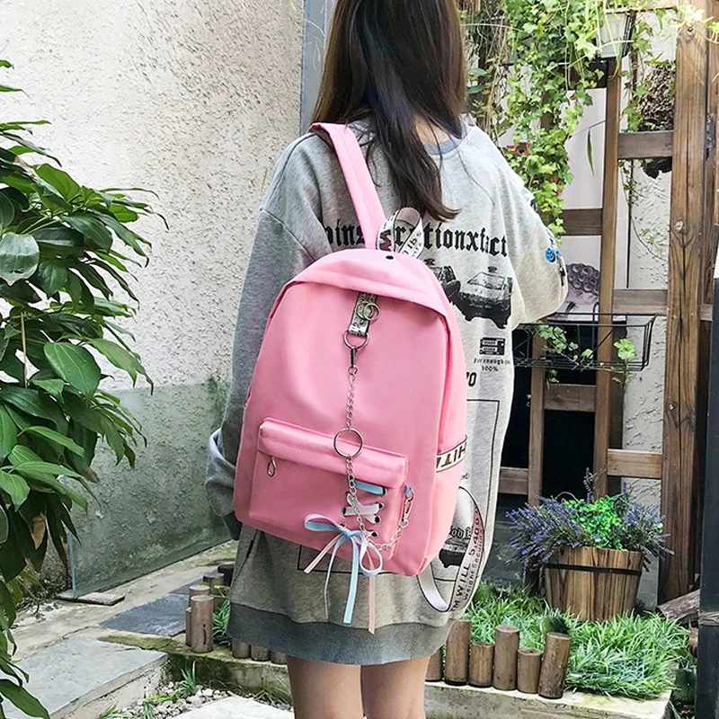 

New Fashion Girl Casual Backpack Large Multi-function Shopping Out Ladies Backpack Lightweight Canvas Woman Bag