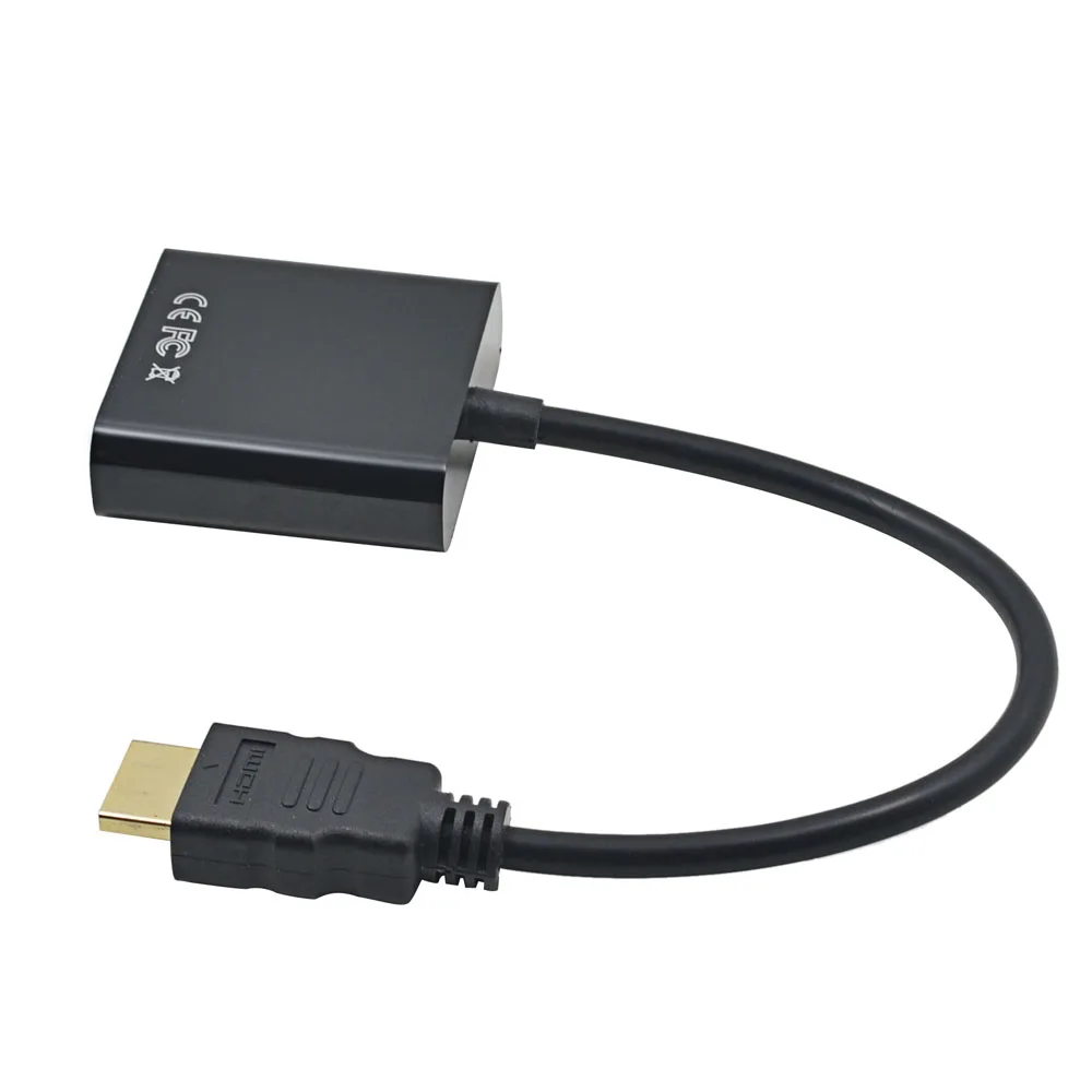 

2017 HOT 1080P HDMI to VGA Converter HDMI2VGA Adapter Cable for All-In-One PC Tablet Notebook Desktop to HDTV Monitor Projector