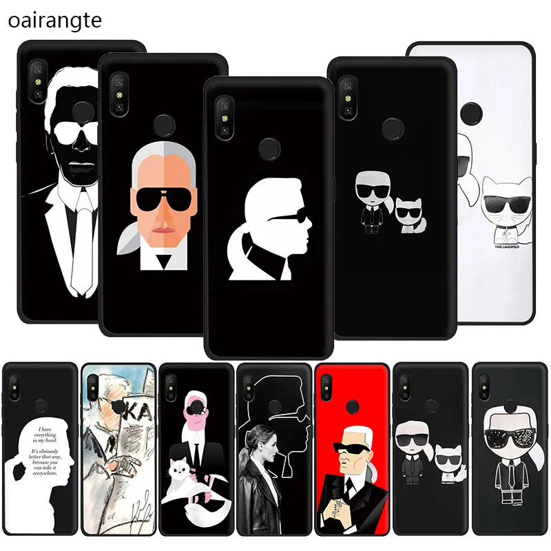

Karl Lagerfeld Soft TPU phone cover case for Redmi K20 4A 4X 5 6 5A 6A 7 Go Note 5 6 7 8 Pro