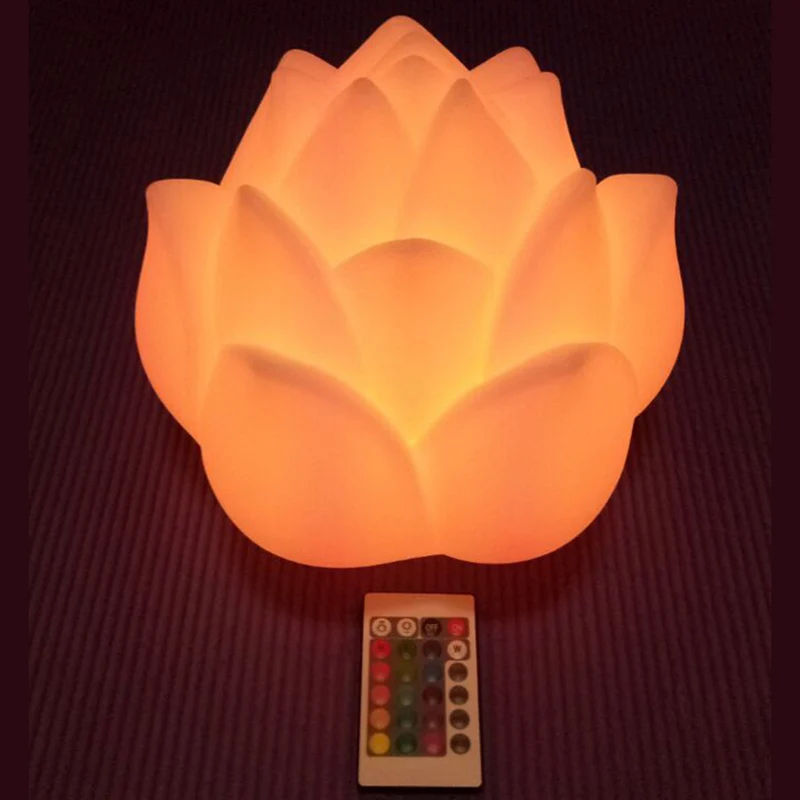 D24 * H22cm LED 16 цветов меняющий цветок розы светящийся ночник для бара вечеринки