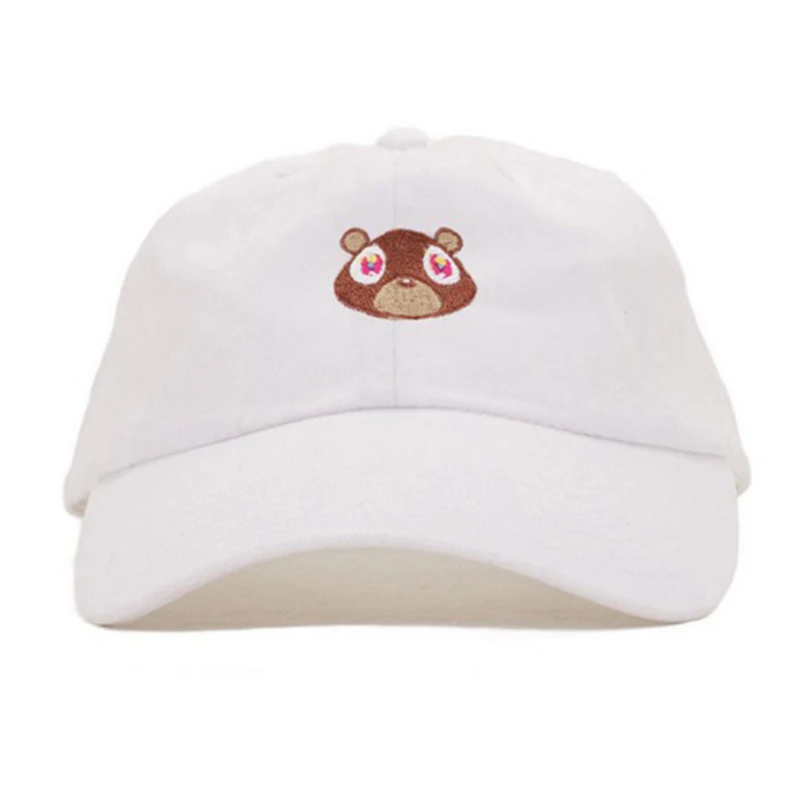 Kanye West Dropout Bear Cap Women Men Solid Embroidery Bears Baseball Cap Male Hip Hop Hat Female Lovely Animals Hats CP0154 (10)