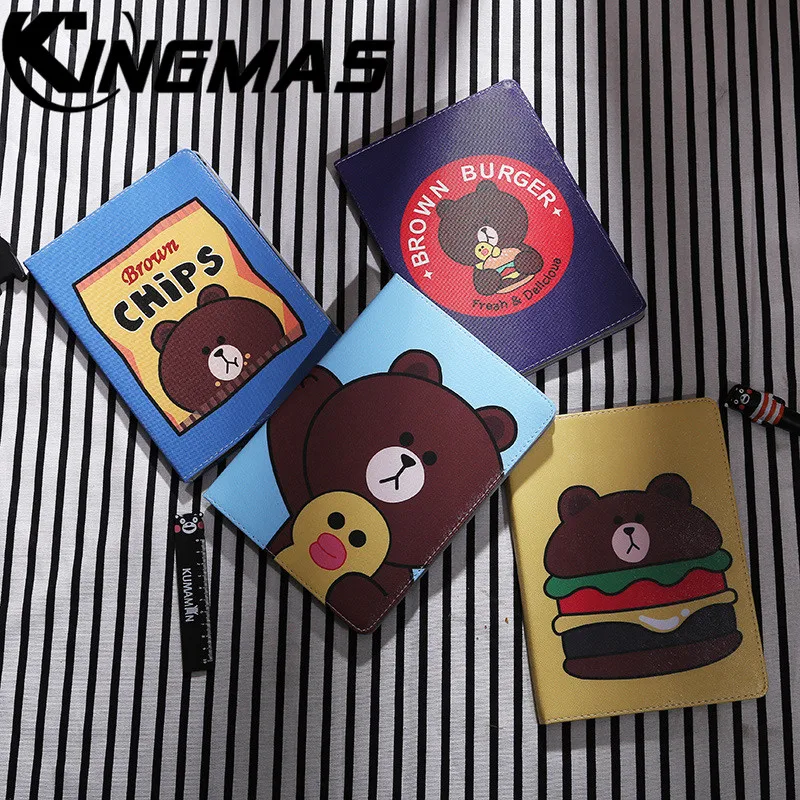 Cartoon Baby Bear Shell for Apple iPad 2018 ultra-thin opvouwbare bracket laptop sleep wake suit for iPad 2017 protective case