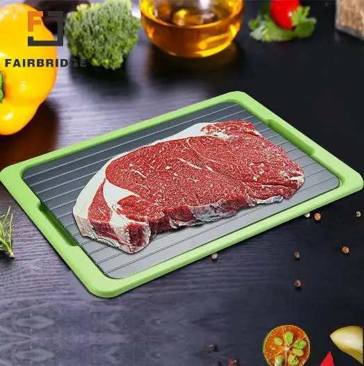 Dorpshipping Fast Frozen Defrosting Tray Thaw With Plate Safe Aluminum No Electricity Chemicals