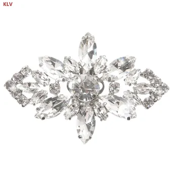 

KLV 1 piece Shoe Clip Buckle Shoe Decoration Floral Rhinestone Charm Decoration Wedding DIY Charms Women Accessory
