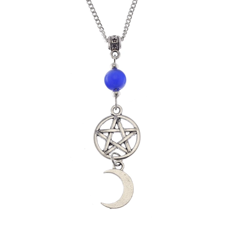 Aretes luna con estrella de filigrana Luna Joyas Wicca Paggan