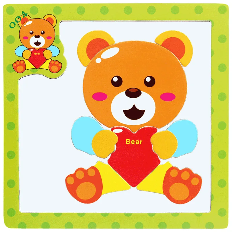 Montessori Toys Educational Wooden Toys for Children Early Learning Puzzle 3D Magnetic Cartoon Animal Math Intelligence Jigsaw