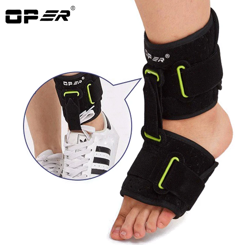 OPER Adjustable Foot Drop Ankle Brace Supports AFO Ankle Plantar Fasciitis Orthotics Strap Ankle Sprain Achilles Tendinitis AO38