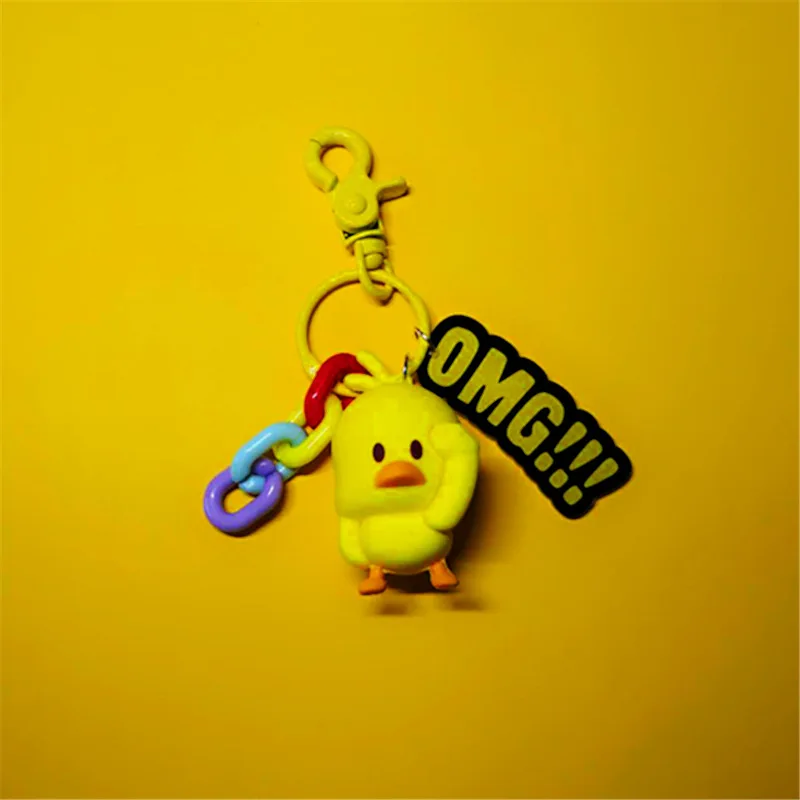 

Cute Cartoon Small Yellow Duck Doll Keychain Fashion Bag Keyring Pendant Charms Car Accessories for Women Girl Birthday Gift