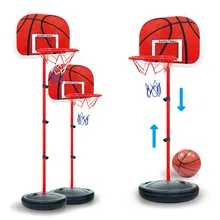 Детская баскетбольная стойка, портативная баскетбольная задняя доска, регулируемая высота, с надувным баскетом, игровой набор для мальчиков, для занятий спортом в помещении