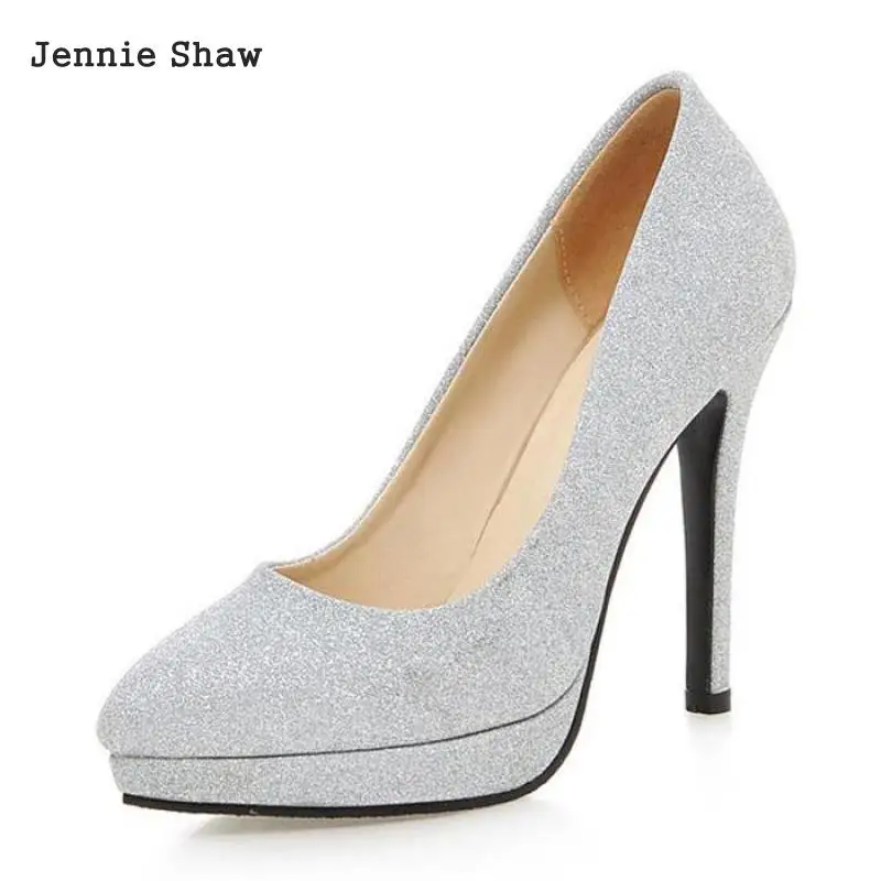 

Silver Gold Red Wedding Ol Platform Pointed Red Wedding Shoes Women Sys-1473