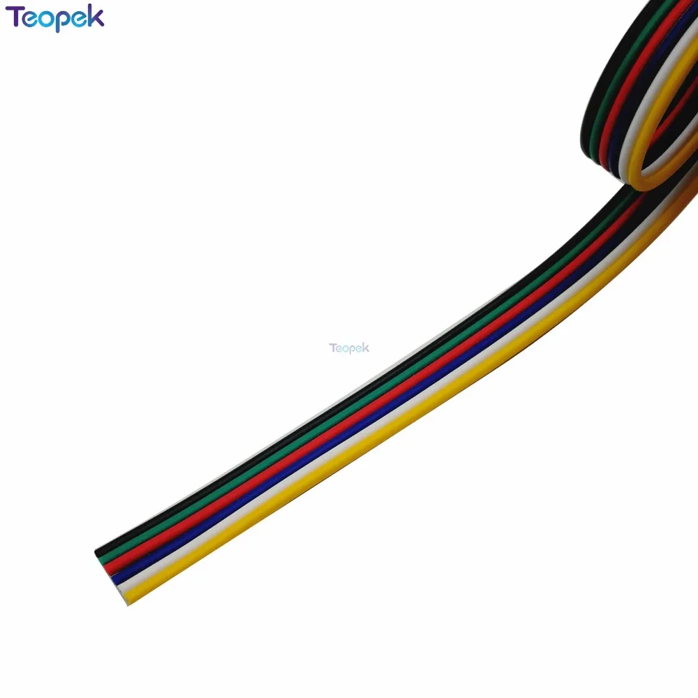 10 м 6 Pin провода кабель 6 каналов удлинитель Кабель провода шнур разъем для RGB CCT светодиодные ленты 22AWG линии