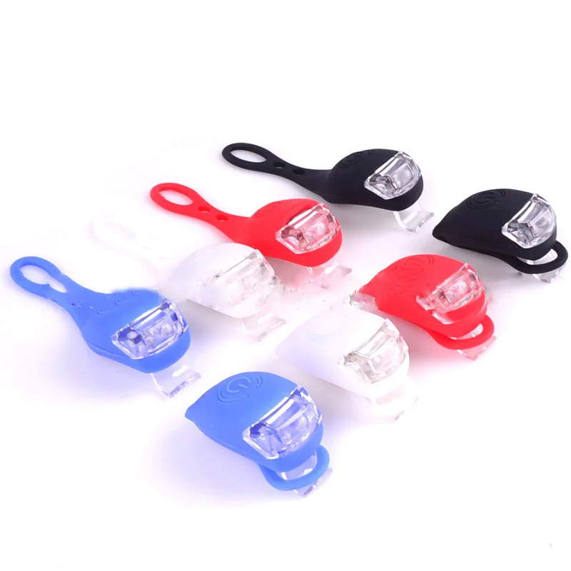 Excellent Bicycle Front Light Silicone LED Head Front Rear Wheel Bike Light Waterproof Cycling With Battery Bicycle Accessories Bike Lamp 8