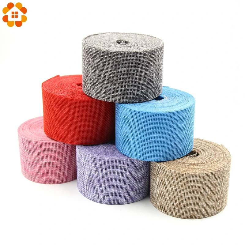 

1Roll 5CM*10M Jute Burlap Rolls Hessian Ribbon Lace Rustic Vintage DIY Ornament Burlap Home Wedding Birthday Party Decoration