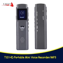 

2018 New T10 Professional Portalble Mini Voice Recorder HD Voice-activated Mp3 Player Recorder 8GB for Meetings Interviews MP3
