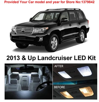 

Free Shipping 9Pcs/Lot car-styling Xenon White Package Kit LED Interior Lights For Toyota Land Cruiser 2013 & Up