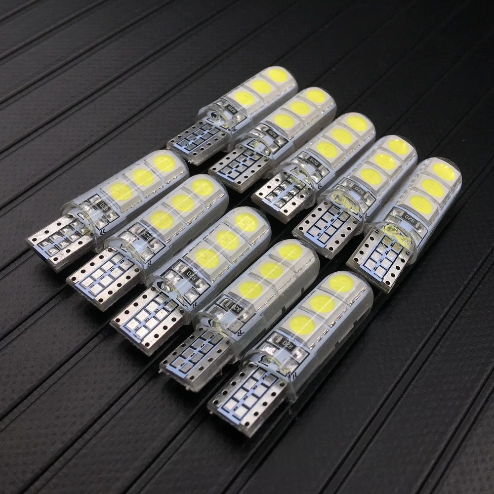 Светодиодная лампа T10 5050 6SMD для номерного знака задний боковой поворотный сигнал
