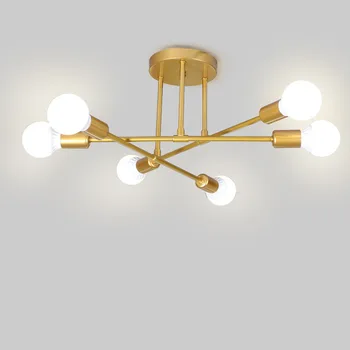 

Modern LED Ceiling Hanging Lights Chandelier Suspension Lamp Mid Century Sputnik Free Shipping 4/6/8 heads Art Lighting