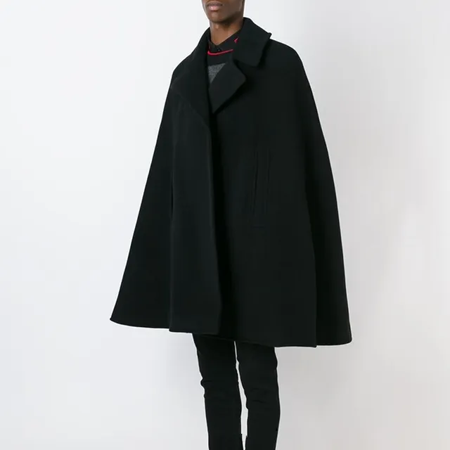 2017 New men's Autumn winter fashion wool coat loose cloak