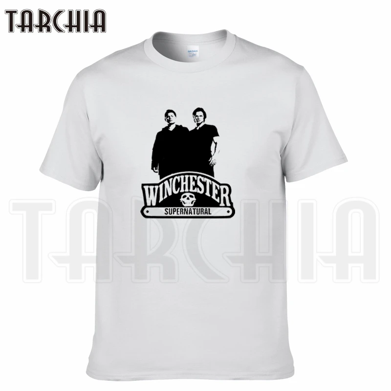 

TARCHIA 2018 summer TV series supernatural winchester t-shirt cotton tops tees men short sleeve boy casual homme tshirt t plus