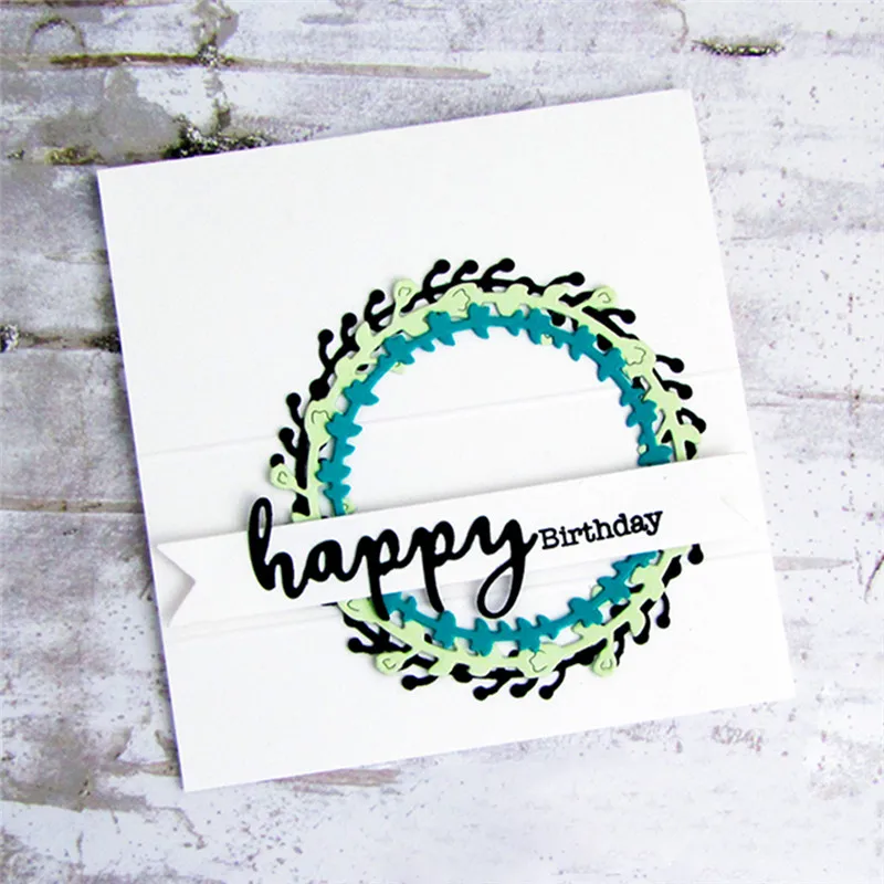 

DiyArts Letter Wreath Flower Cutting Dies for Scrapbooking 10Pcs Craft Dies New Arrival 2018 Embossing Stencil Card Decoration