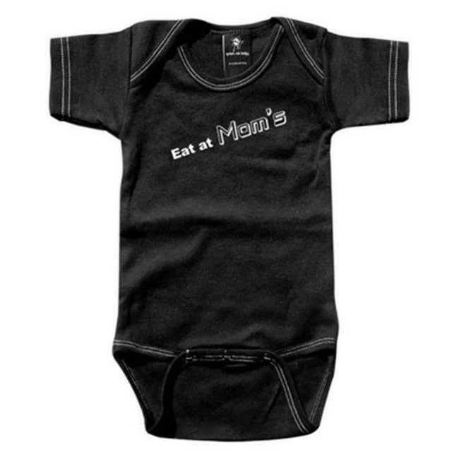 Rebel Ink Baby 329bo1824 Eat at Mom s- 18-24 Month Black One Piece Undershirt