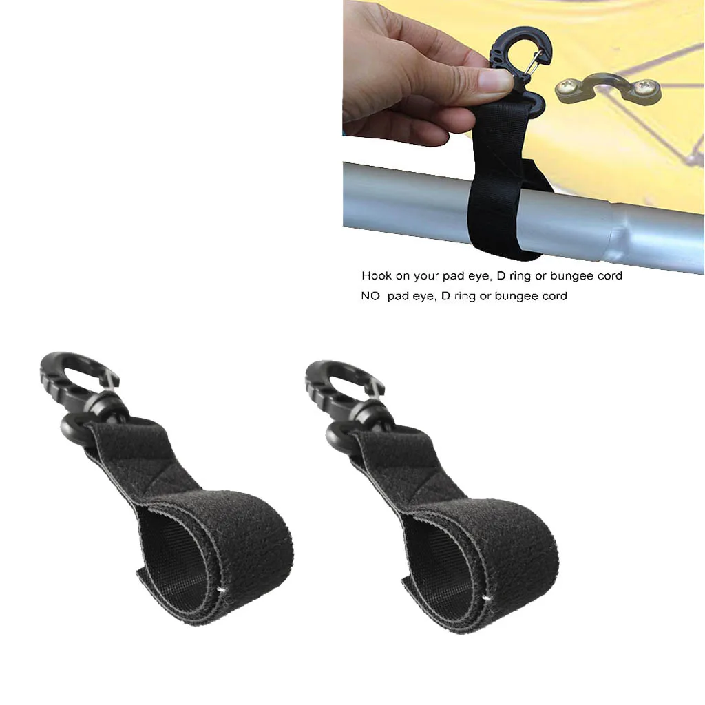 2 Pieces Nylon Safety Paddle Oar Clips Holder Keeper Tackle Gear Tool for Kayak Fishing Boat Dinghy