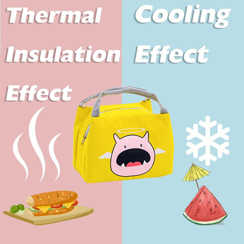 Термоизолированная сумка для ланча, контейнер для еды, сумка для пикника, милая мультяшная сумка для ланча для женщин, девочек, детей, сумка для бутылки молока
