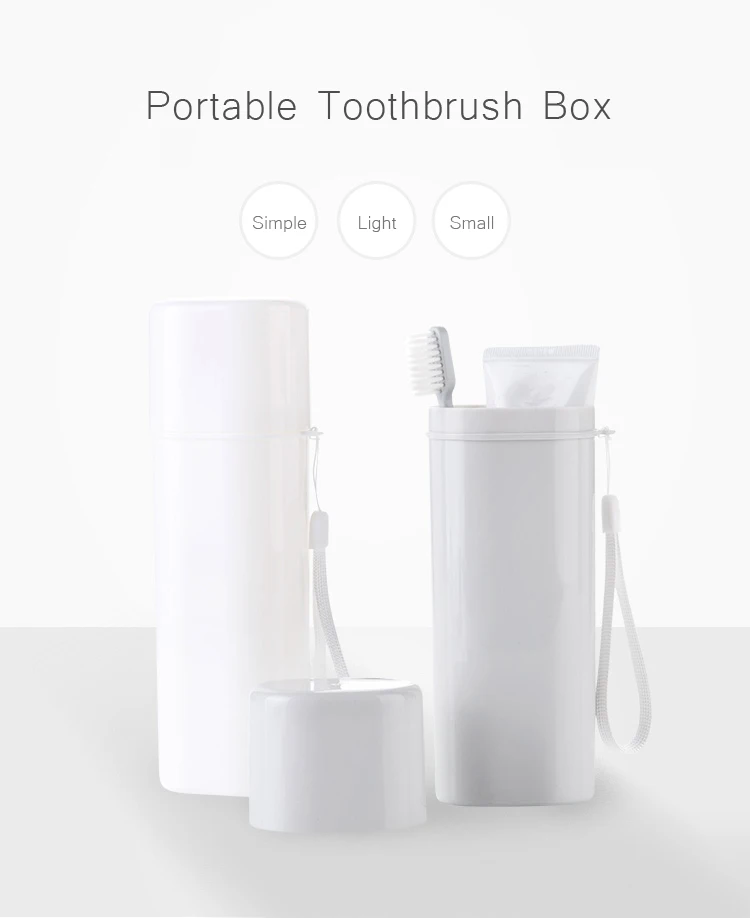 XZJJA пластиковая зубная щетка коробки для хранения портативная зубная щетка для путешествий Органайзер для зубной пасты посуда вилка ложки Защитный Контейнер