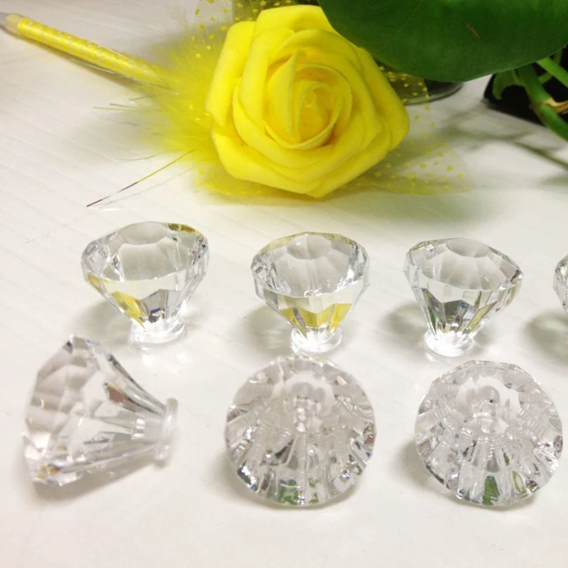 

8PCS Sparkle Acrylic diamond Crystal Cabinet Pull Drawer Handle Kitchen Door Wardrobe Cupboard Knobs Furniture Hardware