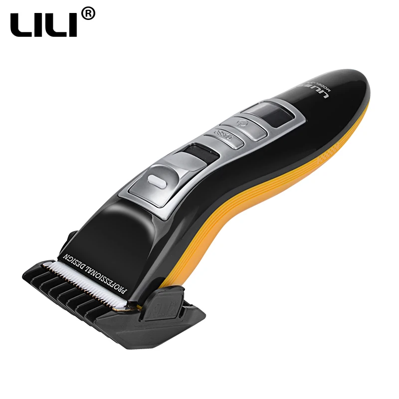 Goedkoop Professionele Oplaadbare Elektrische Tondeuse Titanium Hoofd kapper Tondeuse voor Mannen Smart LCD Display Haar Snijmachine