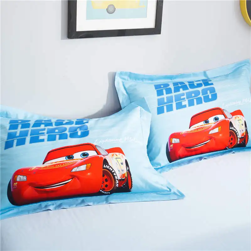 Хлопковое постельное белье с принтом disney Cars Mc Queen для мальчиков и девочек
