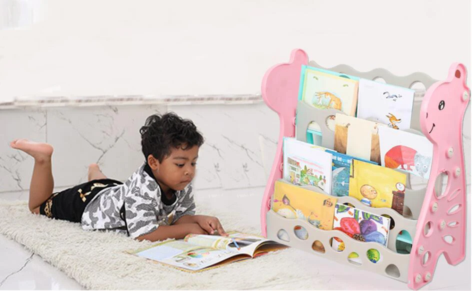 Best Babyyuga PE Material Kid Bookshelf Cute Cartoon Simple Bookcase for Home